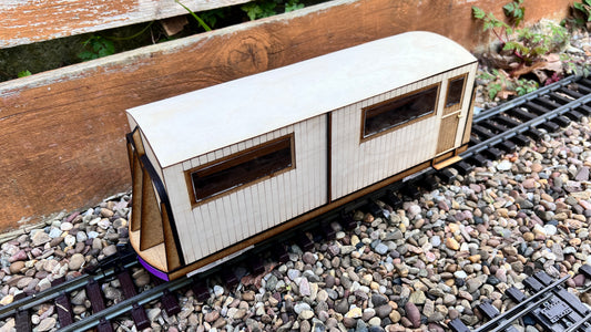 16mm Scale Next Generation Bowaters Paper Railway Staff Coach No.659/660