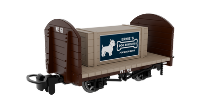 009 Round Ended Flat - Plain Brown No.61 (with removable crate)