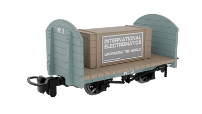 009 Round Ended Flat - Plain Grey No.3 (with removable crate)