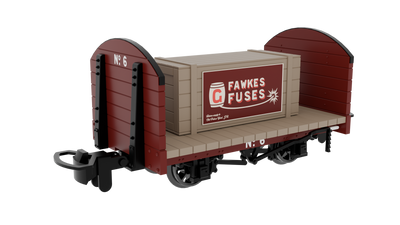 009 Round Ended Flat - Plain Red No.6 (with removable crate)