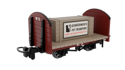 009 Round Ended Flat - Plain Red No.9 (with removable crate)