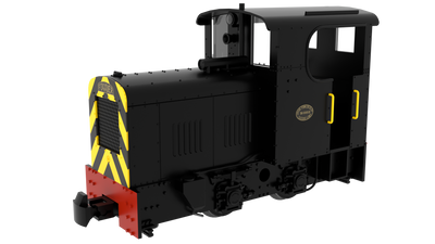 DCC Ready / 009 Fowler Resilient - Black with Wasp Stripes