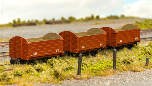 4mm Scale Rapido UK - South African Railways 4 Wheel Open Wagon Pack