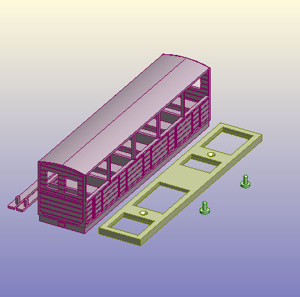 4mm Scale Bredgar and Wormshill Light Railway Coach 3