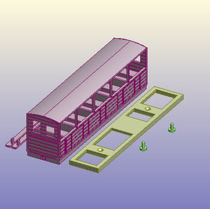 4mm Scale Bredgar and Wormshill Light Railway Coach 3