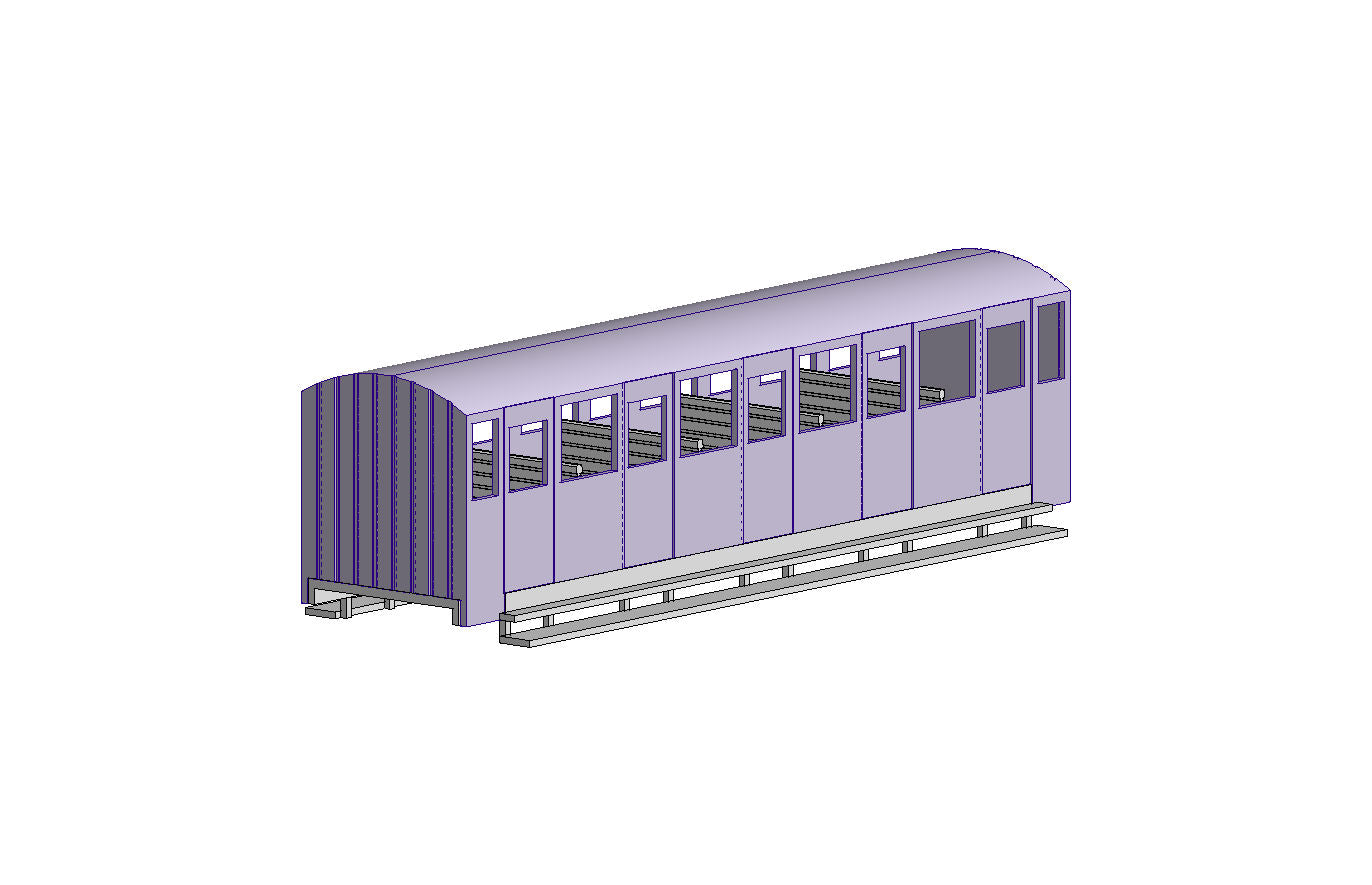 4mm Scale Chattenden and Upnor Railway Coach 199 as Preserved