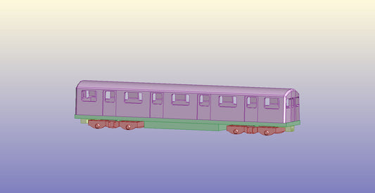 4mm Scale London Underground D78 Stock Trailer Coach