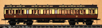 1:32 Scale FCWD GWR E.45 58ft Lavatory Brake semi-corridor composite carriage