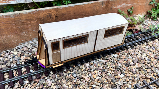 16mm Scale Next Generation Bowaters Paper Railway Staff Coach No.657/658