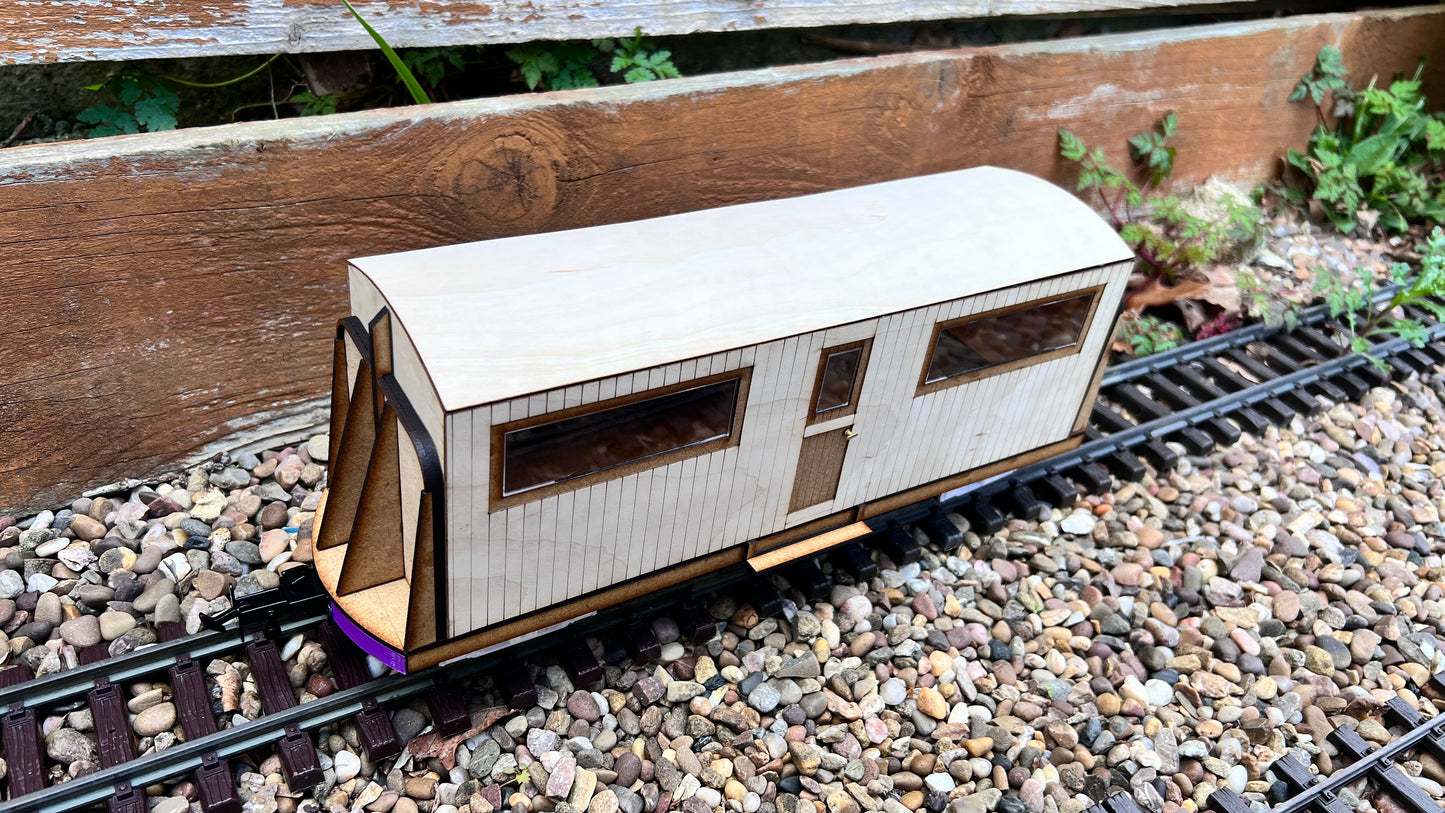 16mm Scale Next Generation Bowaters Paper Railway Staff Coach No.641