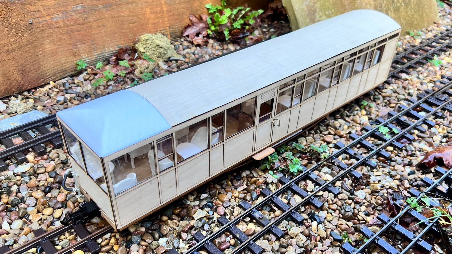 16mm Scale Next Generation - Ffestiniog Railway All 1st Observation Coach No.100