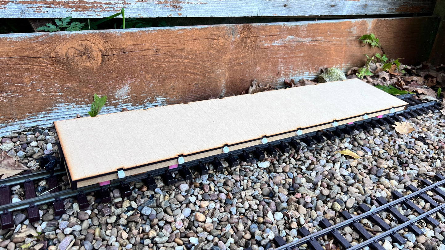 7/8ths Scale Sandy River and Rangeley Lakes Railroad Flat Car - 28ft