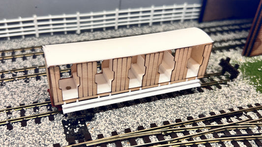 4mm Scale Chattenden & Upnor Railway Coach 196 as withdrawn
