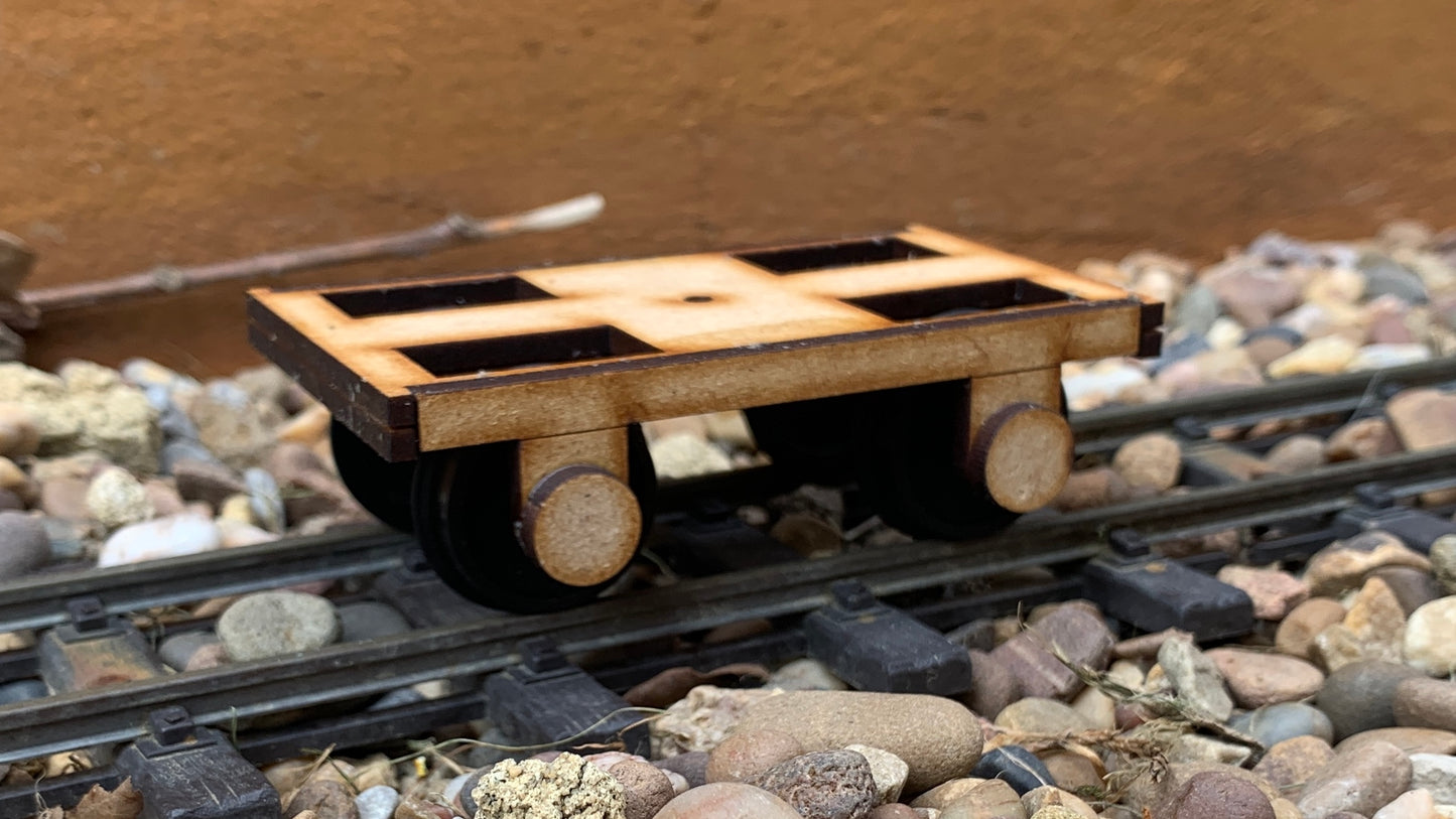 16mm Scale Bowaters Paper Railway Early Wooden Bogie
