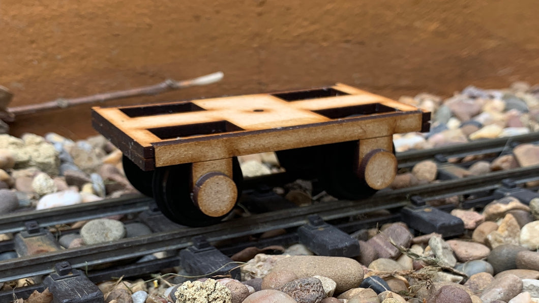 16mm Scale Bowaters Paper Railway Early Wooden Bogie