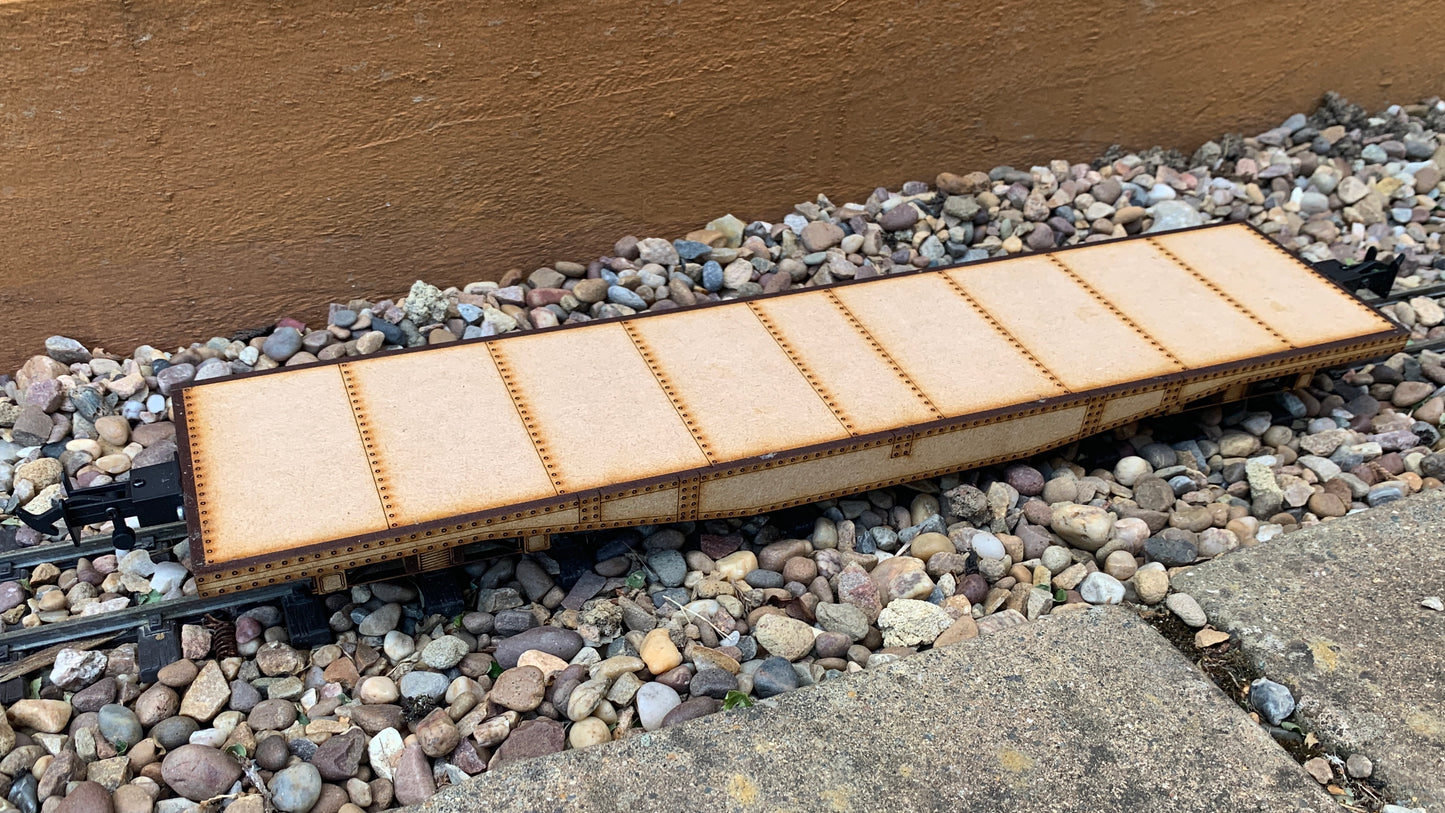 16mm Scale Burma Mines Railway 25ft Flat Wagon