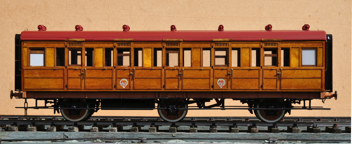 10mm Scale FCWD ECJS/GNR 6w Lavatory Corridor Third Class Coach