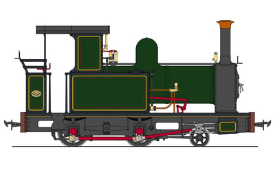 Lined Dark Green