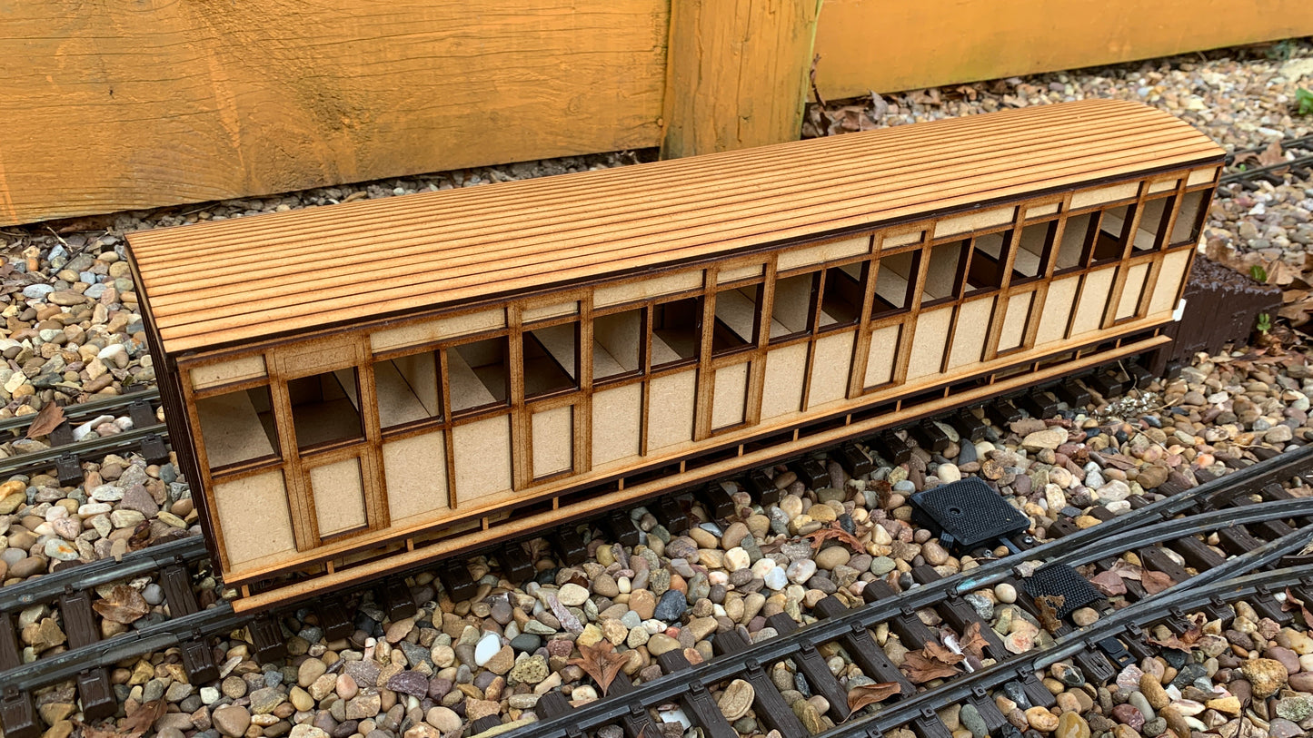 15mm Scale Isle of Man Railway 1881 Brown Marshall 'Small F' Non Guards Coach