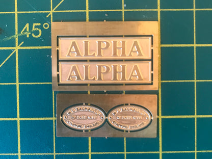 16mm Scale Bowaters Paper Railway Nameplate Set